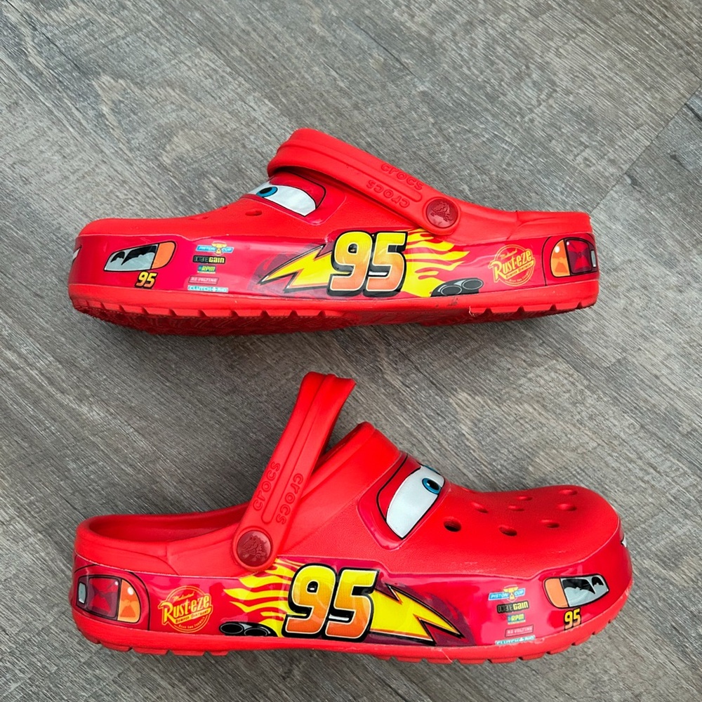 CROCS Red Cars Clogs for Kids
